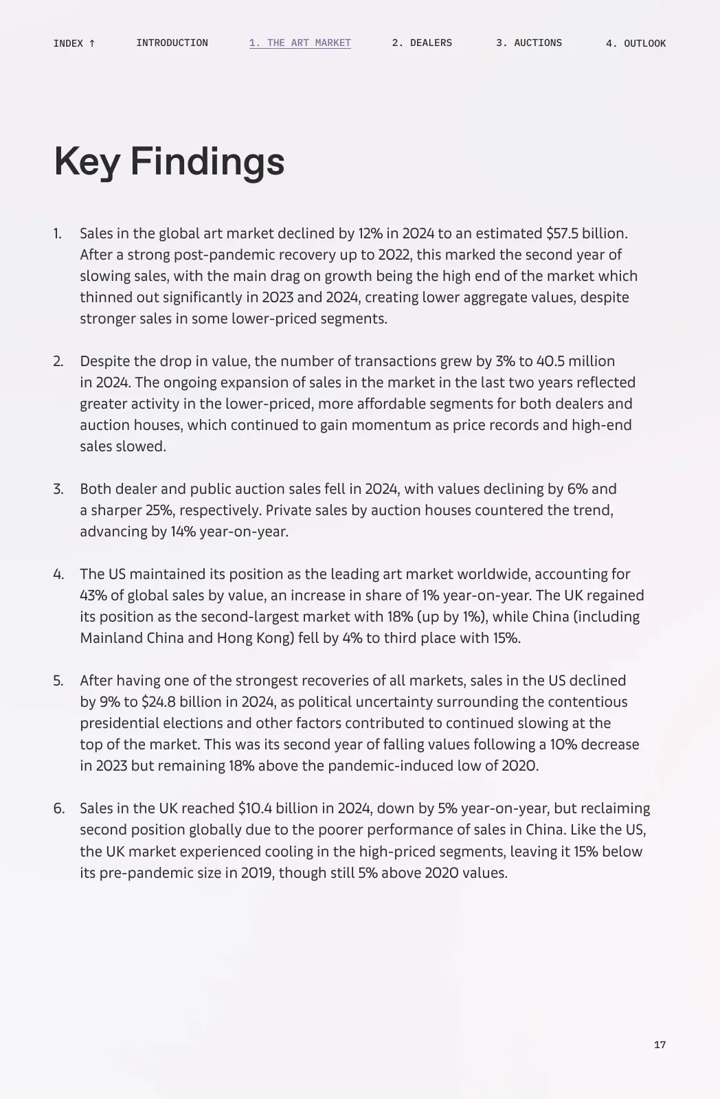 Art Basel and UBS Art Market Report 2025